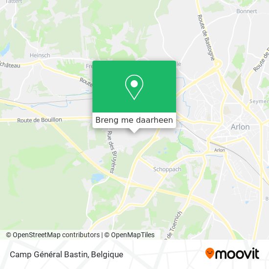 Camp Général Bastin kaart