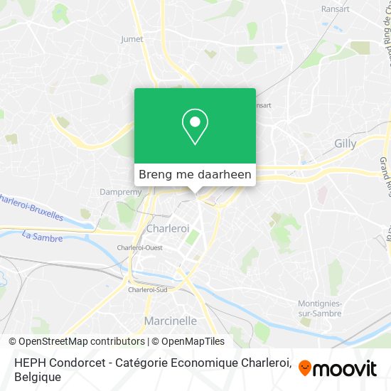 HEPH Condorcet - Catégorie Economique Charleroi kaart