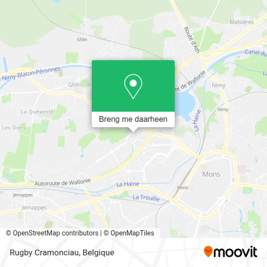 Rugby Cramonciau kaart