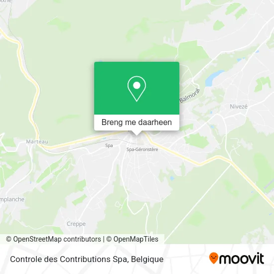Controle des Contributions Spa kaart