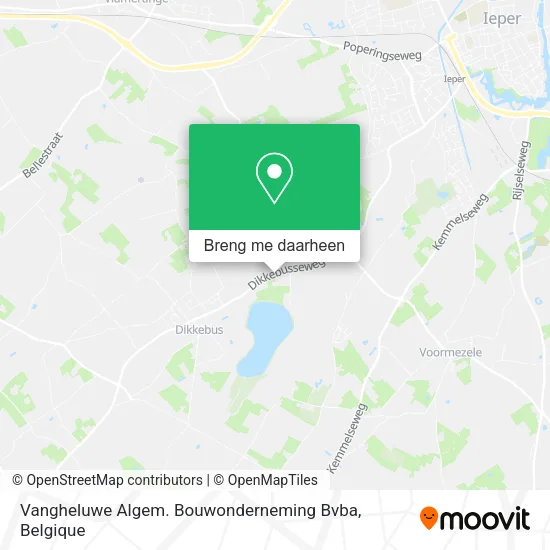 Vangheluwe Algem. Bouwonderneming Bvba kaart
