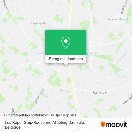 Les Koper Stap-Roeselare Afdeling Dadizele kaart