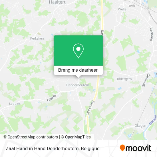 Zaal Hand in Hand Denderhoutem kaart