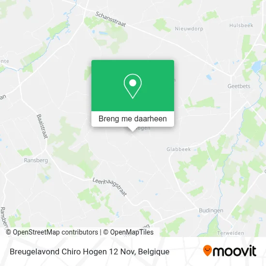 Breugelavond Chiro Hogen 12 Nov kaart