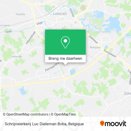 Schrijnwerkerij Luc Dieleman Bvba kaart