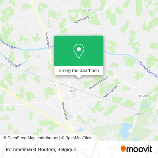 Rommelmarkt Houtem kaart