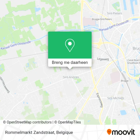 Rommelmarkt Zandstraat kaart