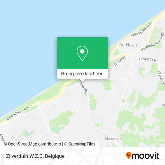 Zilverduin W.Z.C kaart