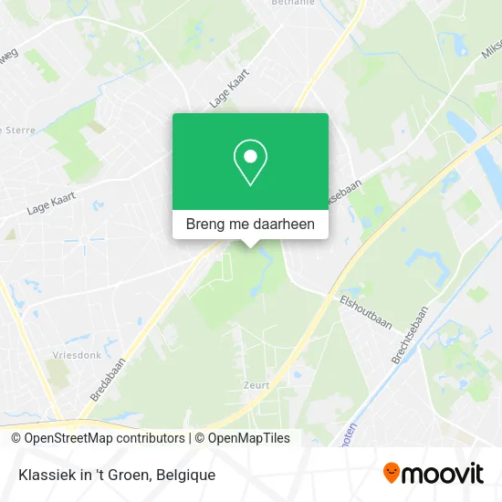 Klassiek in 't Groen kaart