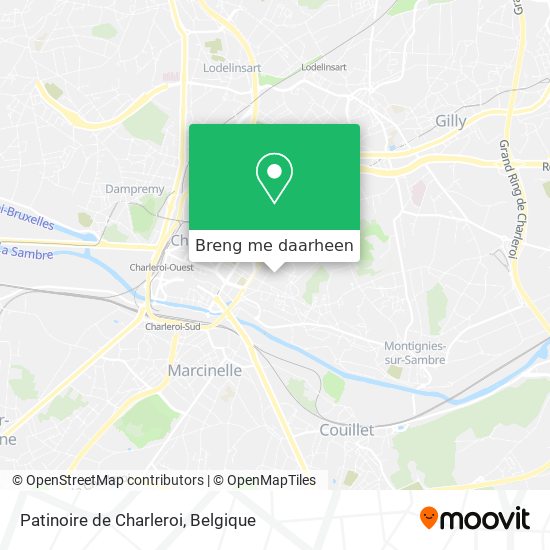 Patinoire de Charleroi kaart