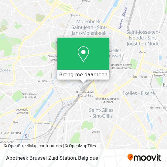 Apotheek Brussel-Zuid Station kaart