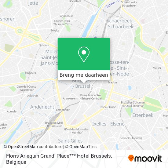 Floris Arlequin Grand' Place*** Hotel Brussels kaart