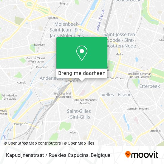 Kapucijnenstraat / Rue des Capucins kaart