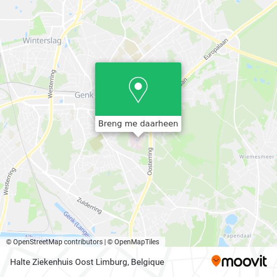 Halte Ziekenhuis Oost Limburg kaart