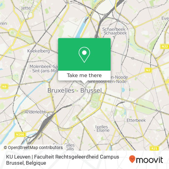 KU Leuven | Faculteit Rechtsgeleerdheid Campus Brussel kaart