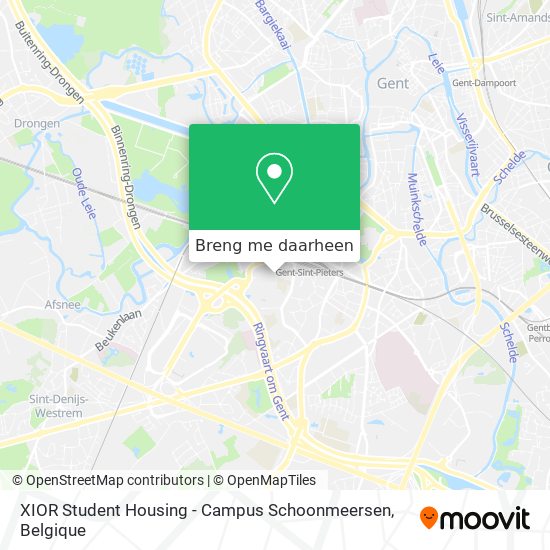 XIOR Student Housing - Campus Schoonmeersen kaart