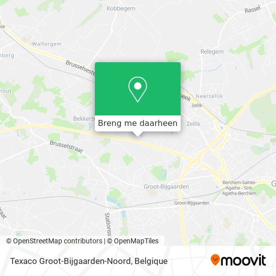 Texaco Groot-Bijgaarden-Noord kaart