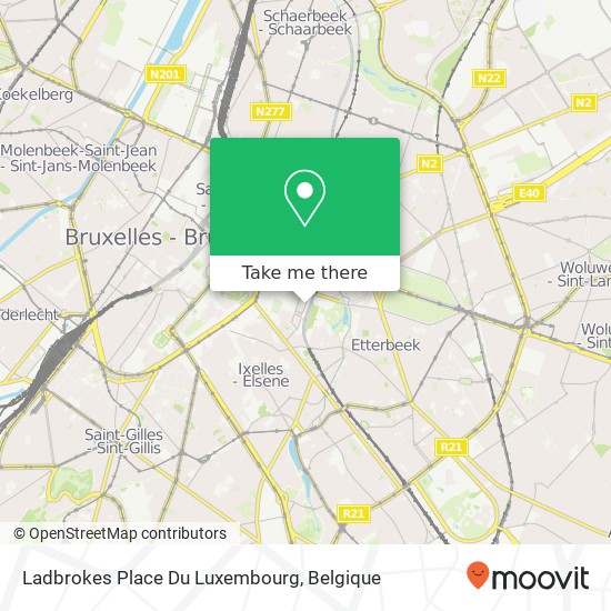 Ladbrokes Place Du Luxembourg kaart