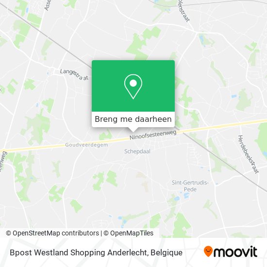 Bpost Westland Shopping Anderlecht kaart