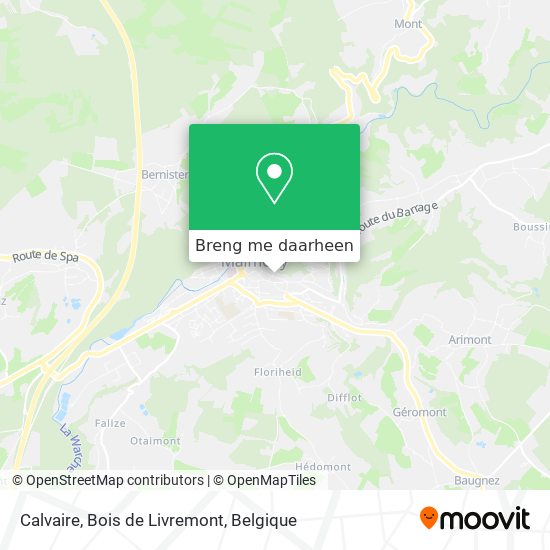 Calvaire, Bois de Livremont kaart