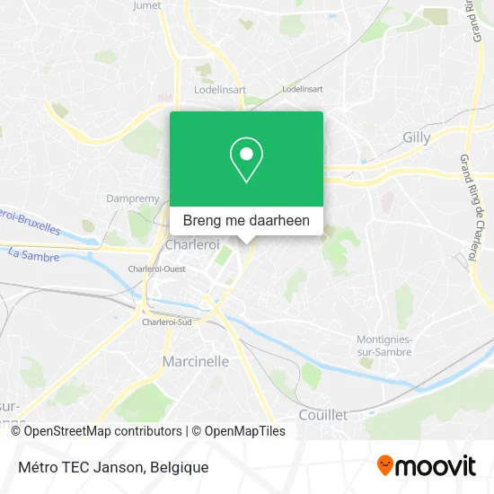 Métro TEC Janson kaart