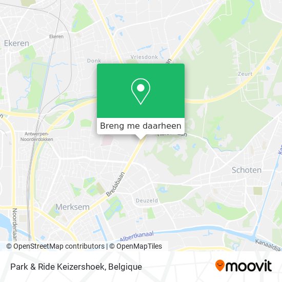 Park & Ride Keizershoek kaart