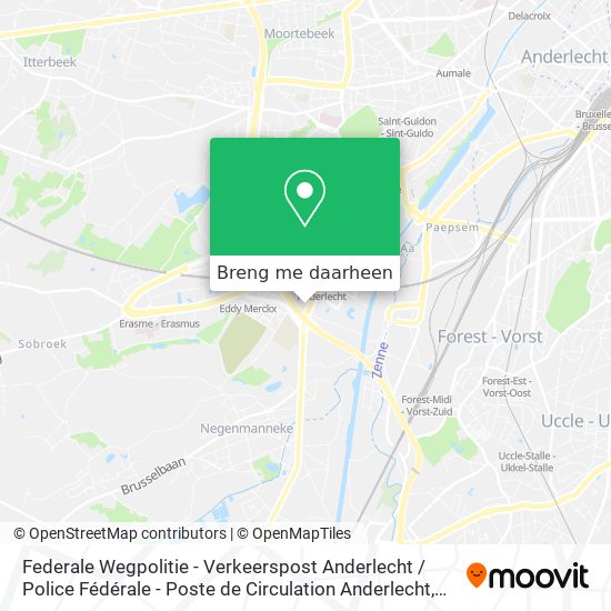 Federale Wegpolitie - Verkeerspost Anderlecht / Police Fédérale - Poste de Circulation Anderlecht kaart
