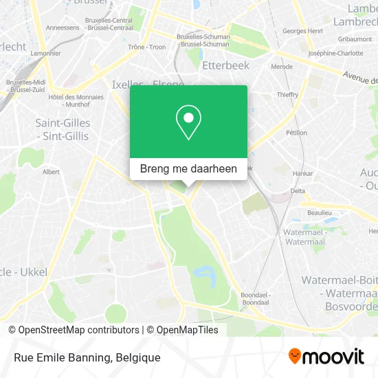 Rue Emile Banning kaart