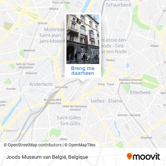 Joods Museum van België kaart