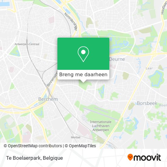 Te Boelaerpark kaart