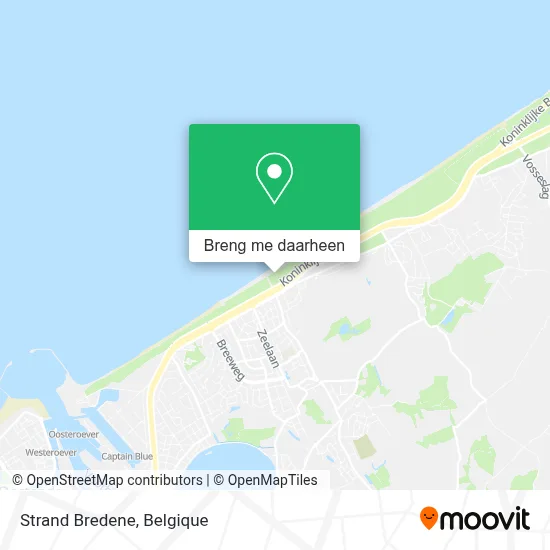 Strand Bredene kaart