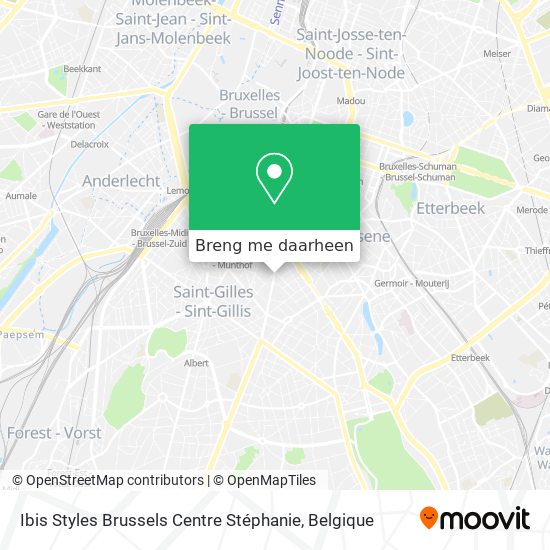 Ibis Styles Brussels Centre Stéphanie kaart