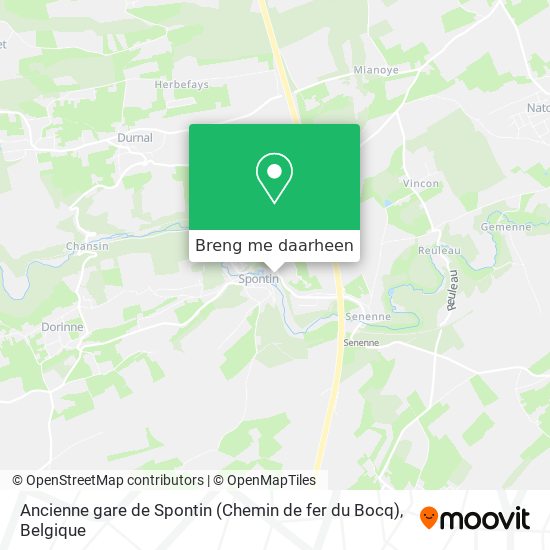 Ancienne gare de Spontin (Chemin de fer du Bocq) kaart