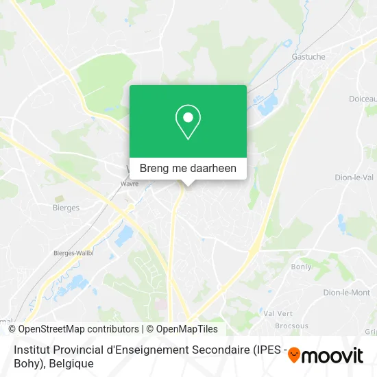 Institut Provincial d'Enseignement Secondaire (IPES - Bohy) kaart