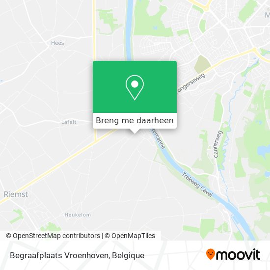 Begraafplaats Vroenhoven kaart