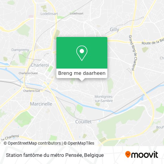 Station fantôme du métro Pensée kaart