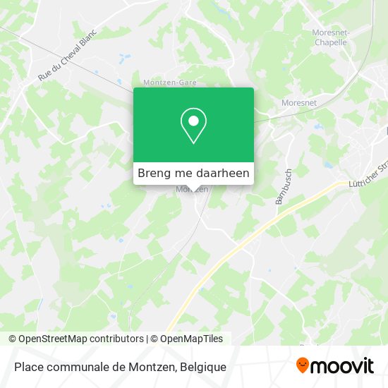 Place communale de Montzen kaart
