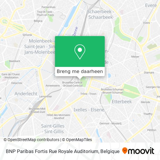 BNP Paribas Fortis Rue Royale Auditorium kaart