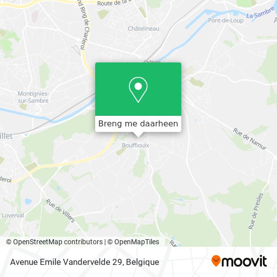 Avenue Emile Vandervelde 29 kaart