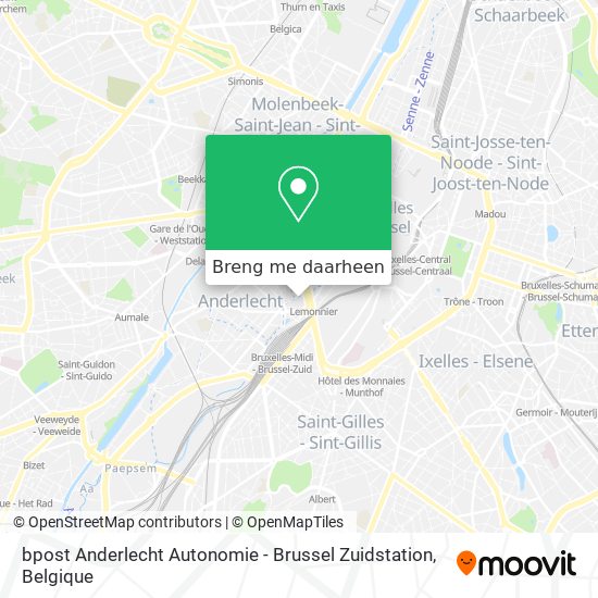 bpost Anderlecht Autonomie - Brussel Zuidstation kaart