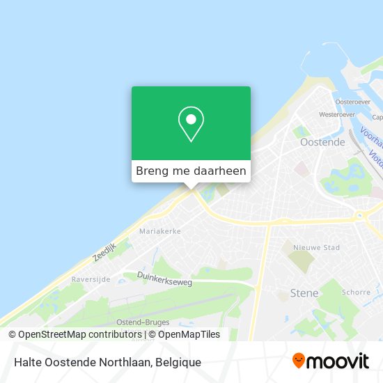 Halte Oostende Northlaan kaart