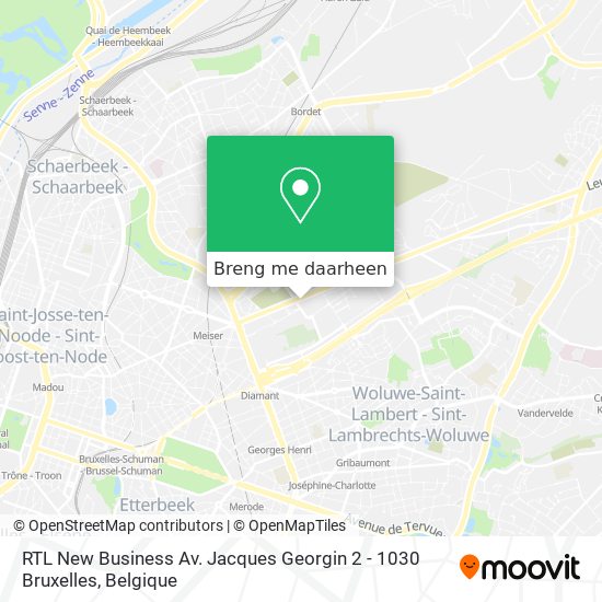 RTL New Business Av. Jacques Georgin 2 - 1030 Bruxelles kaart
