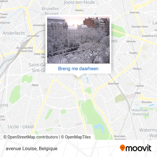 avenue Louise kaart