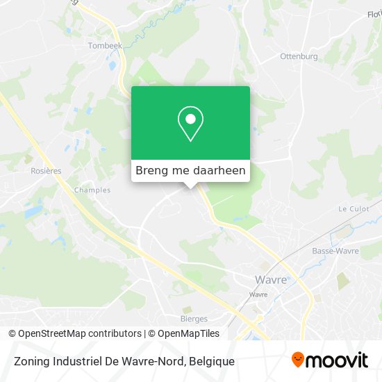 Zoning Industriel De Wavre-Nord kaart