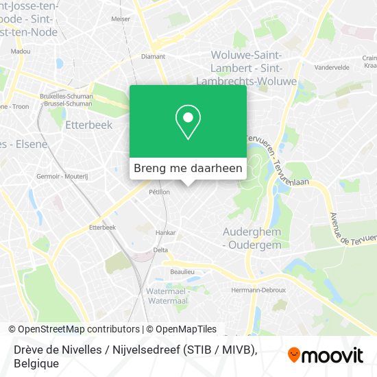 Drève de Nivelles / Nijvelsedreef (STIB / MIVB) kaart