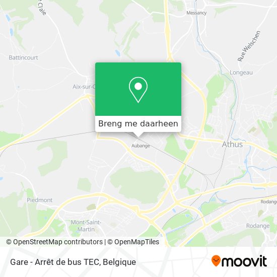 Gare - Arrêt de bus TEC kaart