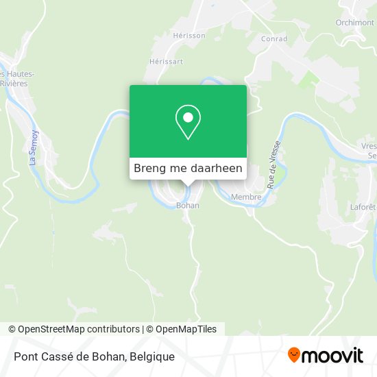 Pont Cassé de Bohan kaart