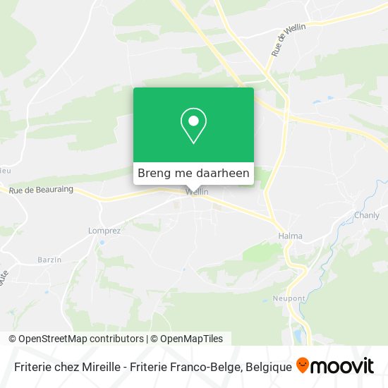 Friterie chez Mireille - Friterie Franco-Belge kaart
