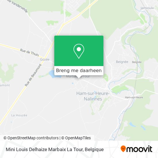 Mini Louis Delhaize Marbaix La Tour kaart