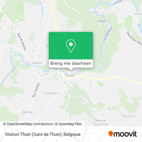 Station Thuin (Gare de Thuin) kaart